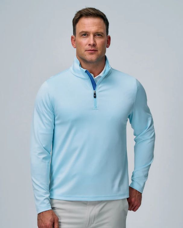 Fairway & Greene Coughlin 1/4 Zip Coast/White (GOLFTEC LOGO)