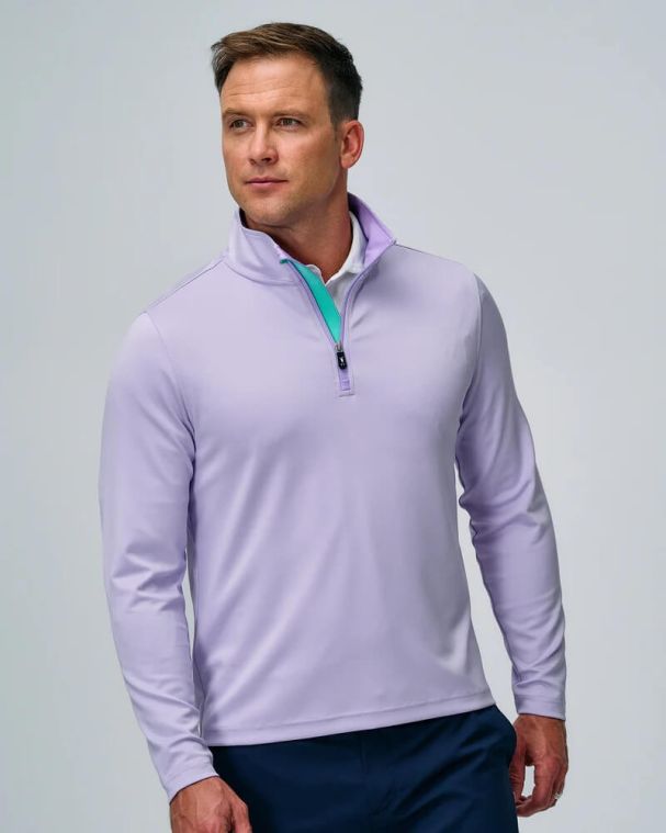 Fairway & Greene Coughlin 1/4 Zip Olympia/White (GOLFTEC LOGO)
