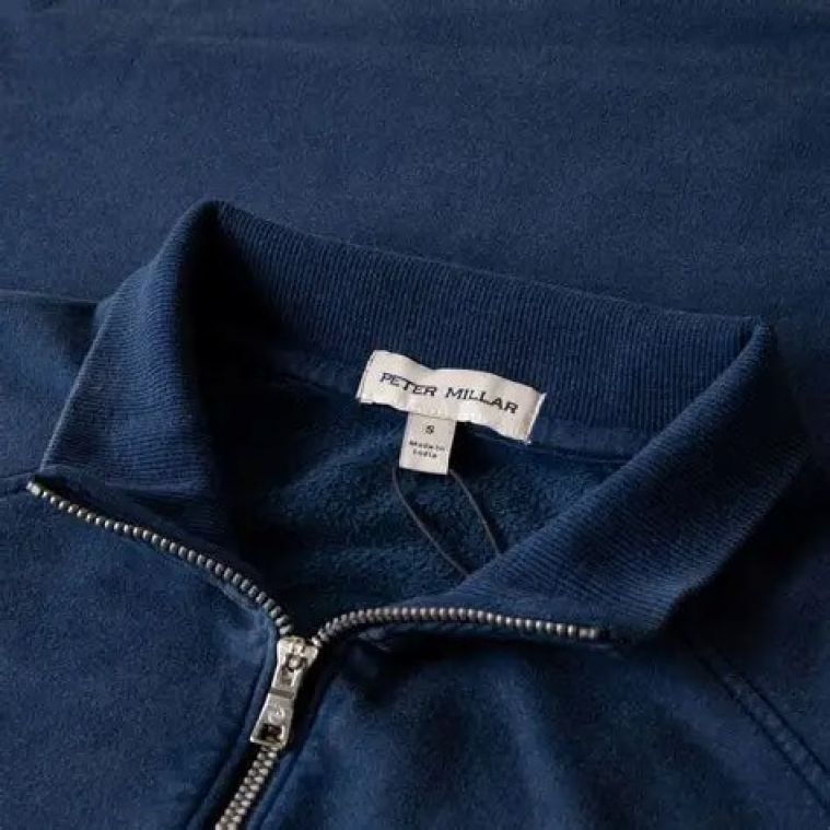 Peter Millar Lava Wash Quarter Zip Navy