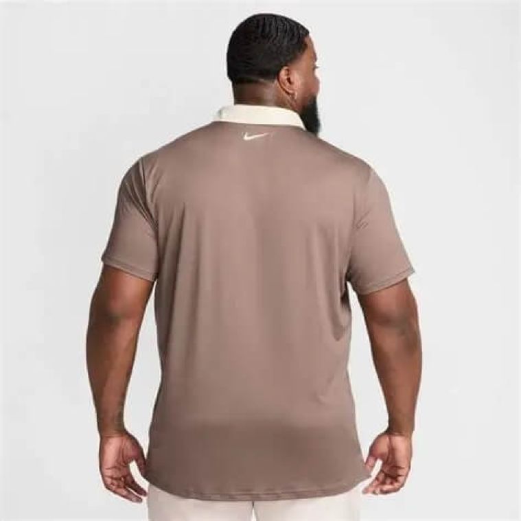 Nike Dri-FIT Tour Heather Polo Baroque Brown/Pale Ivory (GOLFTEC LOGO)