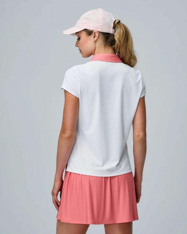 Fairway & Greene Women's Drew Polo White (GOLFTEC LOGO)