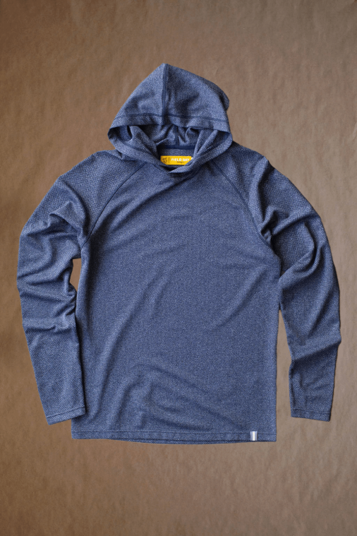 Field Day Palmer Performance Hoodie Navy Herringbone