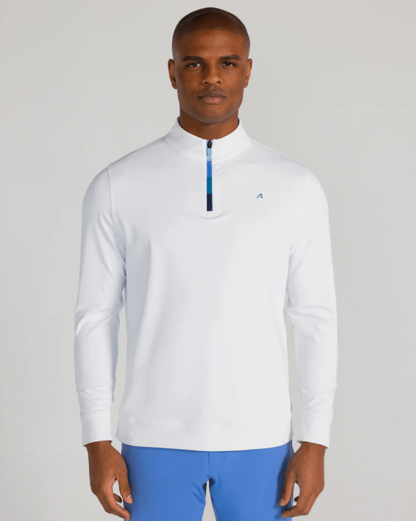 Redvanly Fallon Quarter Zip Bright White