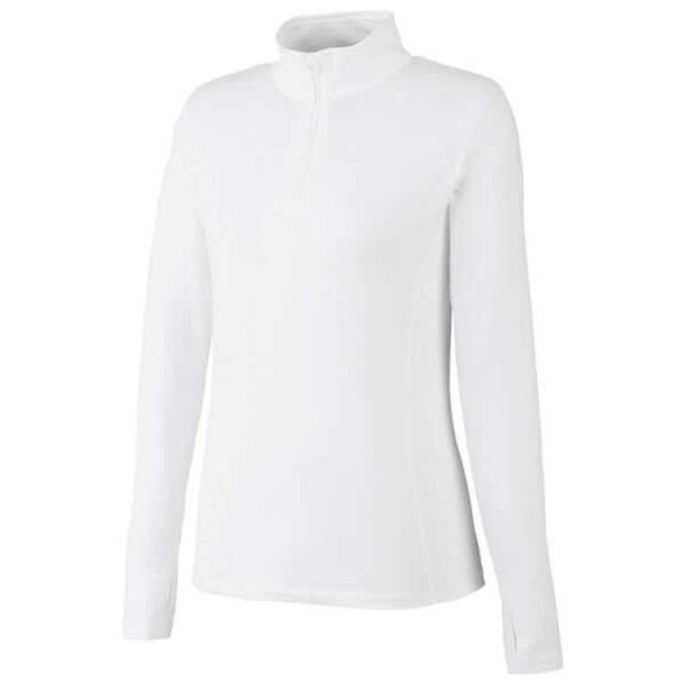 Tasc Women's Recess Hoodie White SKYTRAK Logo