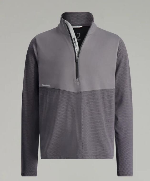 Zero Restriction Hex 1/4 Zip Pullover Charcoal