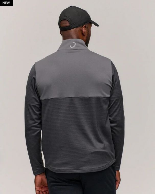 Zero Restriction Hex 1/4 Zip Pullover Charcoal