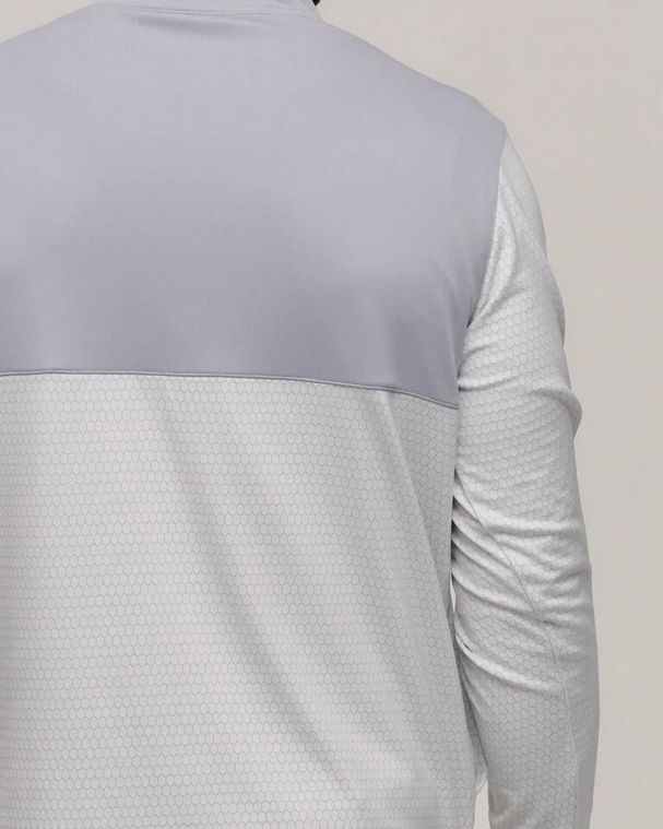 Zero Restriction Hex 1/4 Zip Pullover White/Metallic Silver