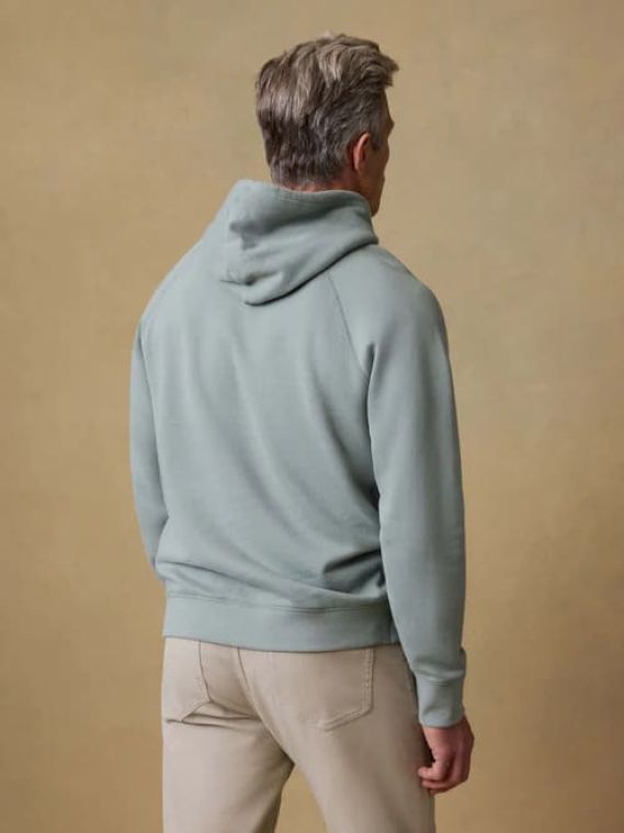 Faherty High Standard Fleece Hoodie Aspen Green (SKYTRAK Logo)