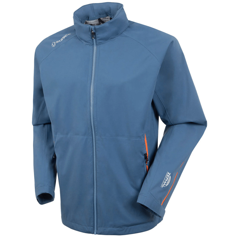 Sunice Joe Zephal Rain Jacket Dusk Blue/Atlas Orange