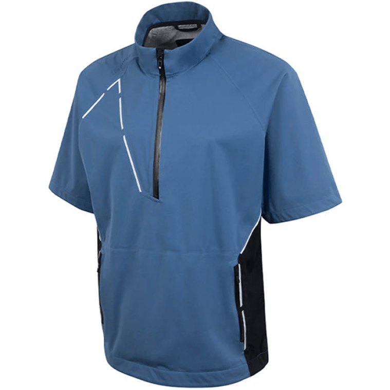 Sunice Sullivan Zephal Rain Short-Sleeve Pullover Dusk Blue/Pure White