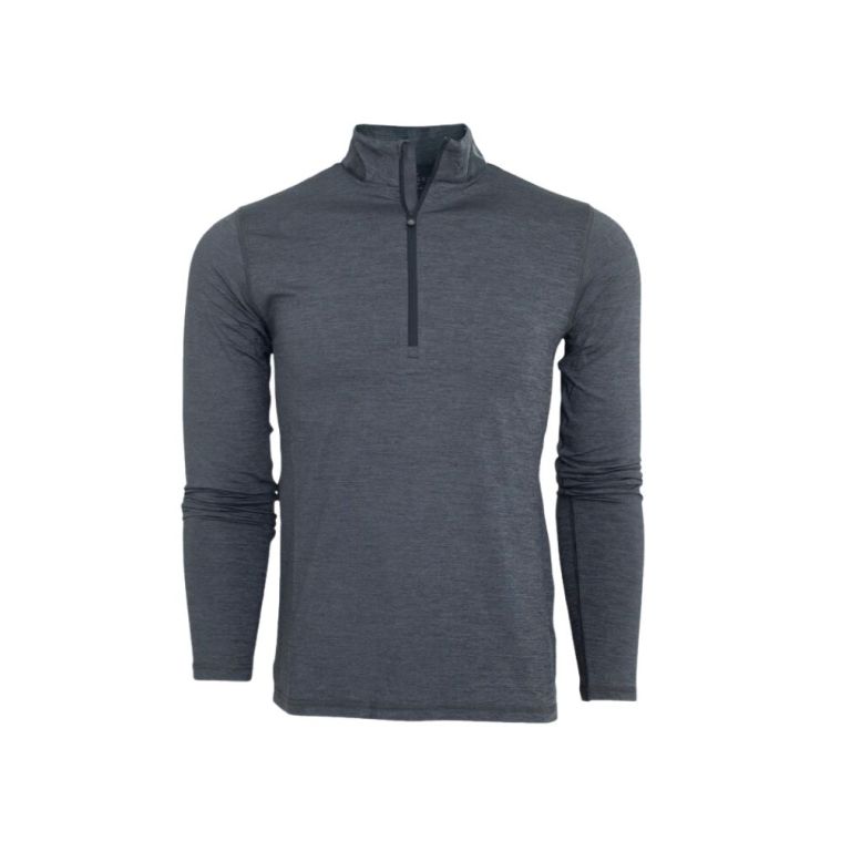 Greyson Guide Sport Quarter Zip Dark Grey Heather