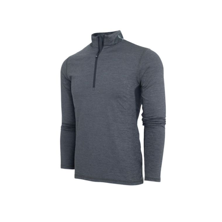 Greyson Guide Sport Quarter Zip Dark Grey Heather