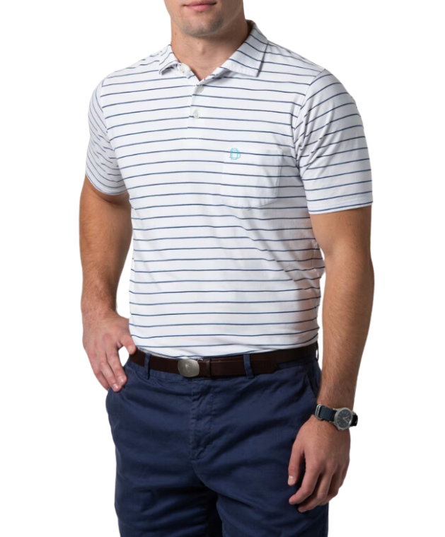 B. Draddy Sanders Polo White/Regal